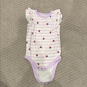 Cat & Jack Strawberry Ruffle Onesie